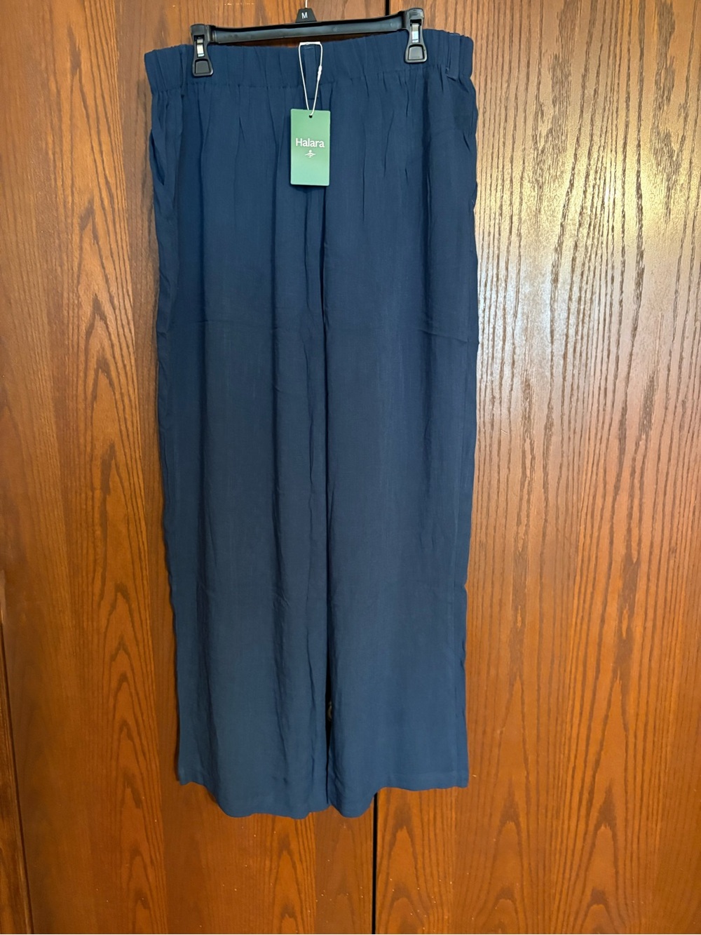 HALARA Navy Wide-Leg Pull-On Pants XL